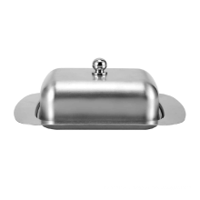 Kitchen Rectangle Stainless Steel Butter Dish With Cover